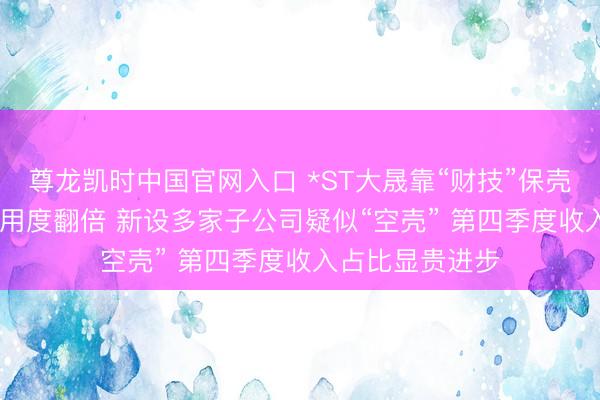 尊龙凯时中国官网入口 *ST大晟靠“财技”保壳?2025年审计用度翻倍 新设多家子公司疑似“空壳” 第四季度收入占比显贵进步