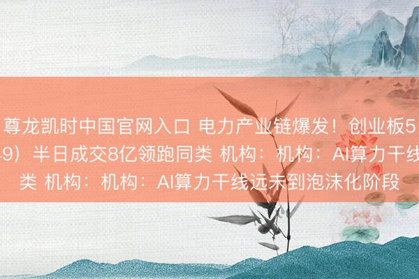 尊龙凯时中国官网入口 电力产业链爆发！创业板50ETF华安（159949）半日成交8亿领跑同类 机构：机构：AI算力干线远未到泡沫化阶段