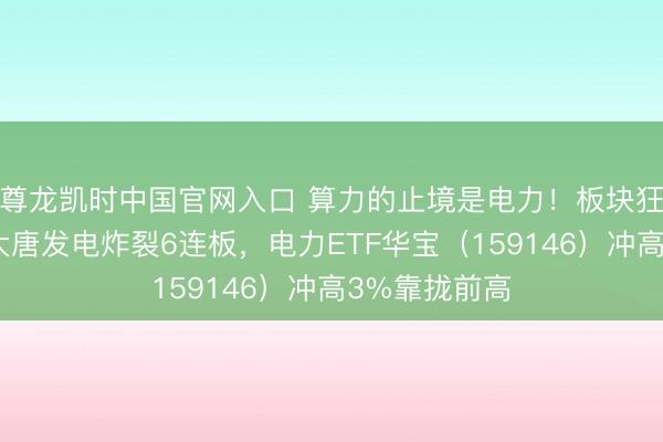 尊龙凯时中国官网入口 算力的止境是电力！板块狂掀涨停潮，大唐发电炸裂6连板，电力ETF华宝（159146）冲高3%靠拢前高