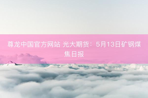 尊龙中国官方网站 光大期货：5月13日矿钢煤焦日报