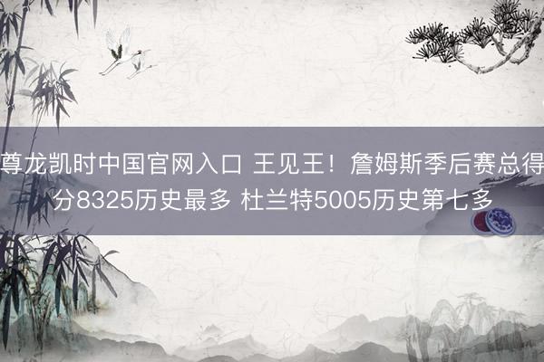 尊龙凯时中国官网入口 王见王！詹姆斯季后赛总得分8325历史最多 杜兰特5005历史第七多