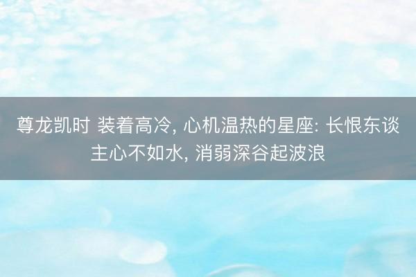 尊龙凯时 装着高冷， 心机温热的星座: 长恨东谈主心不如水， 消弱深谷起波浪