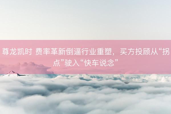 尊龙凯时 费率革新倒逼行业重塑，买方投顾从“拐点”驶入“快车说念”