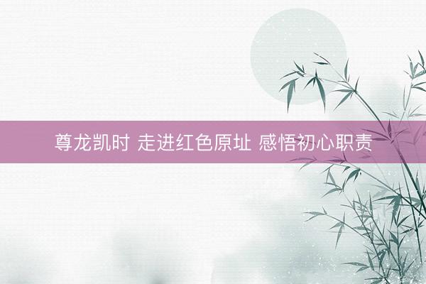 尊龙凯时 走进红色原址 感悟初心职责